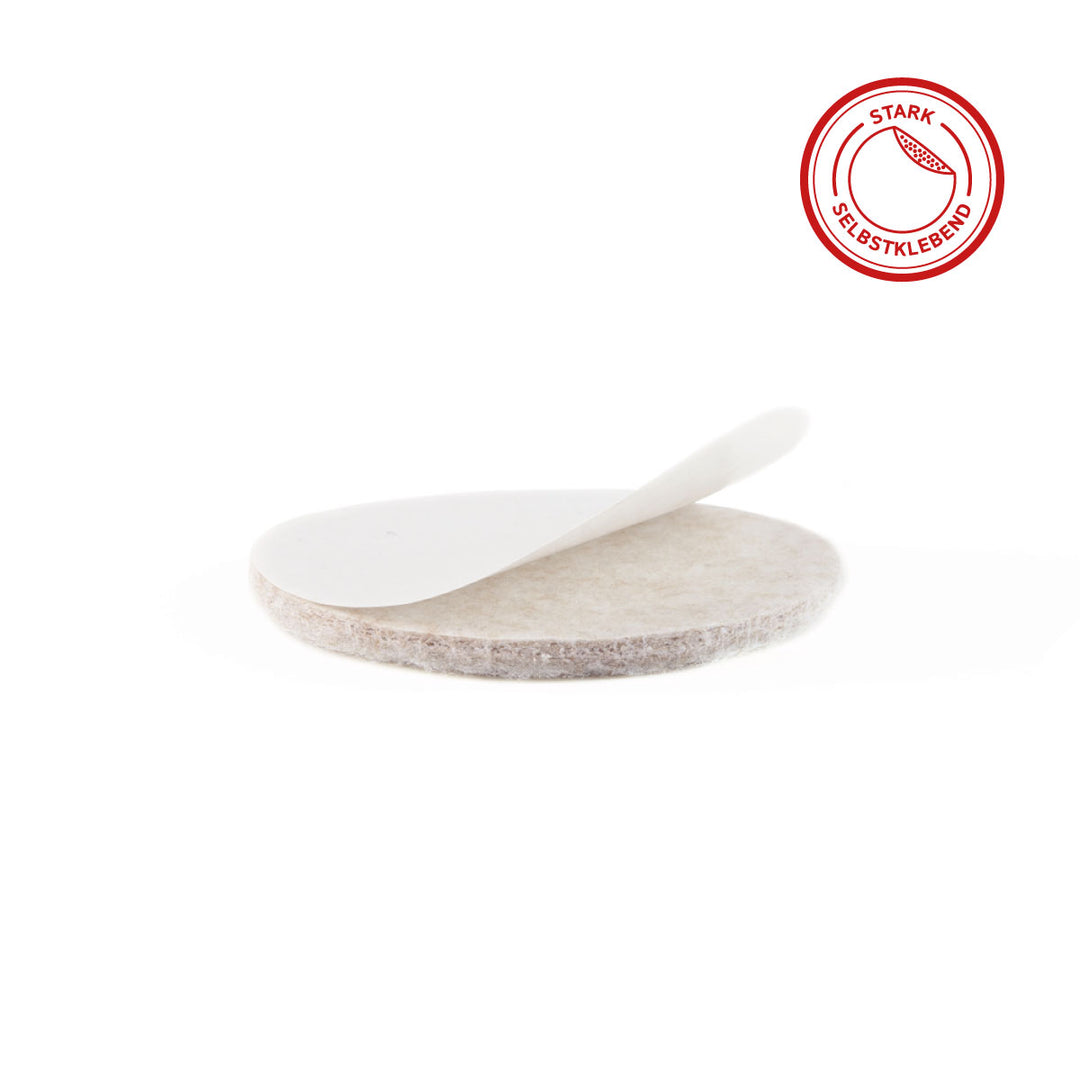 Filzgleiter selbstklebend rund 50mm, 5mm dick - 12 Stück