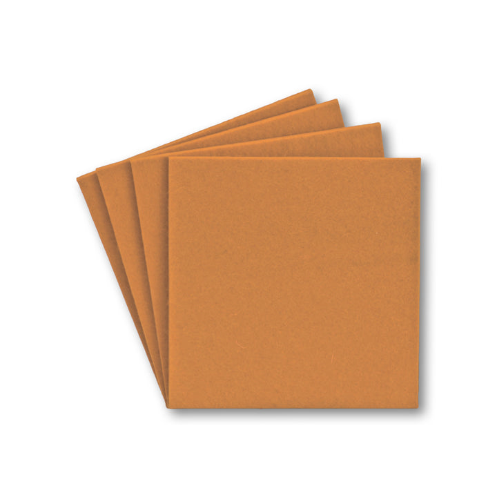 Coasters made of felt design felt (100% wool felt), square, 11 x 11 cm, 3 mm thick, 4 pieces