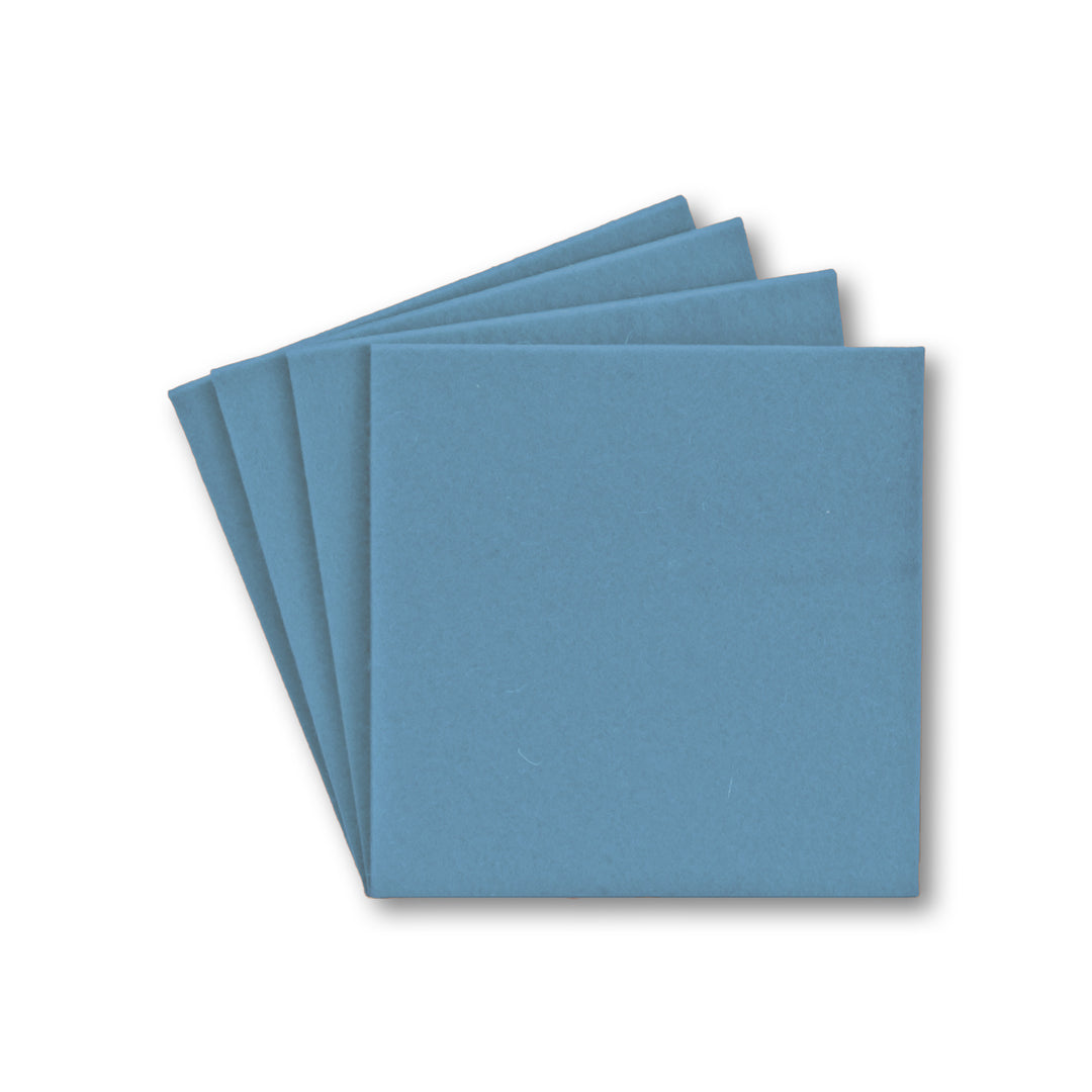 Coasters made of felt design felt (100% wool felt), square, 11 x 11 cm, 3 mm thick, 4 pieces