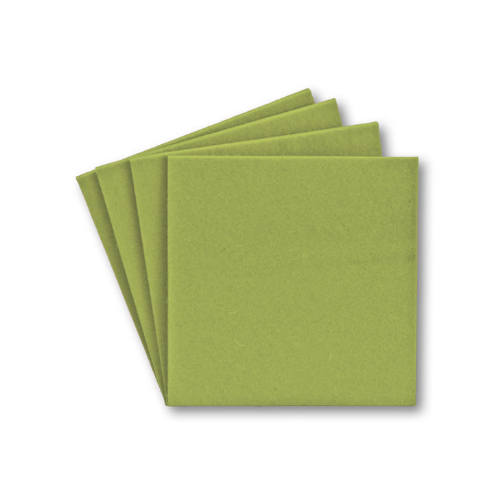 Coasters made of felt design felt (100% wool felt), square, 11 x 11 cm, 3 mm thick, 4 pieces