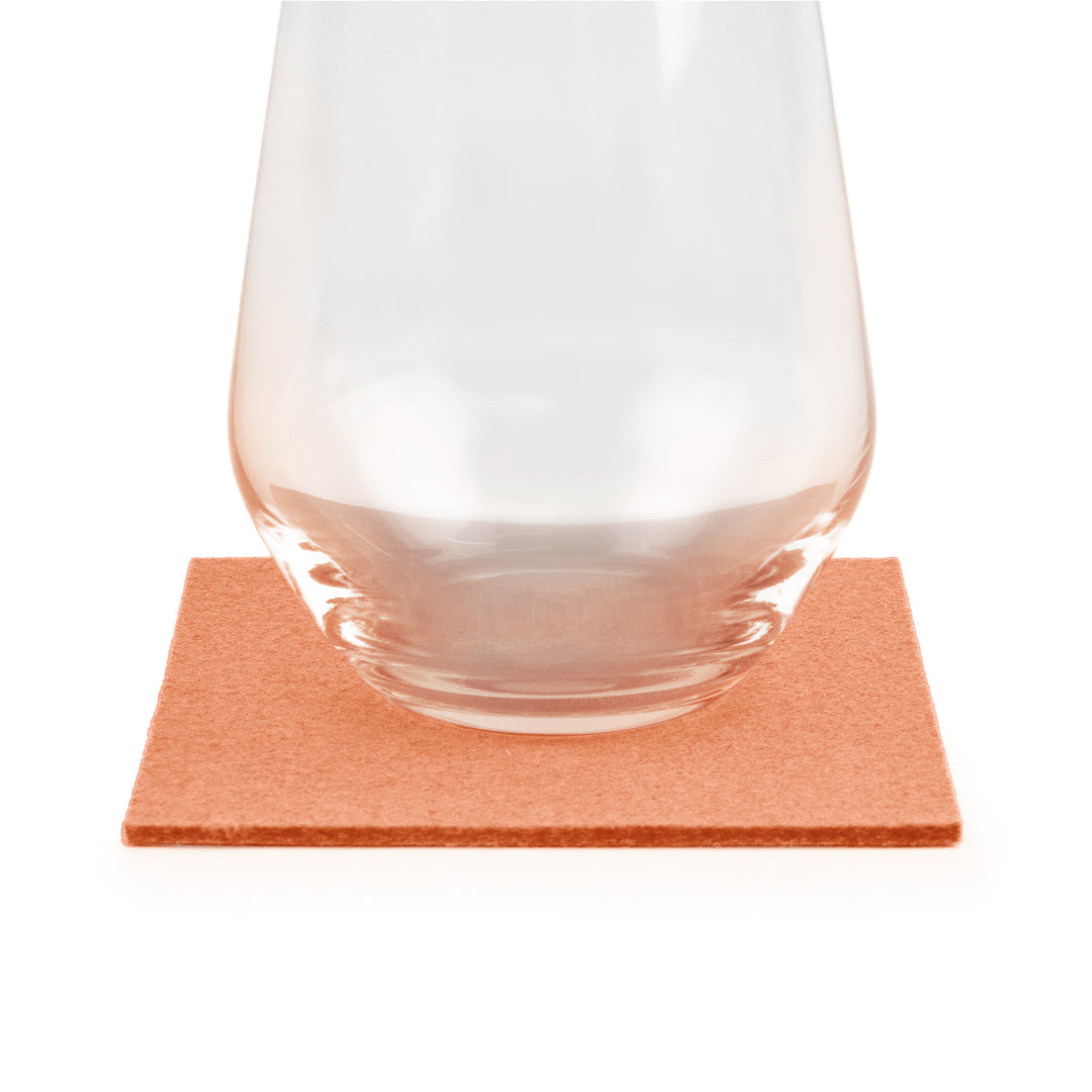 Coasters made of felt design felt (100% wool felt), square, 11 x 11 cm, 3 mm thick, 4 pieces