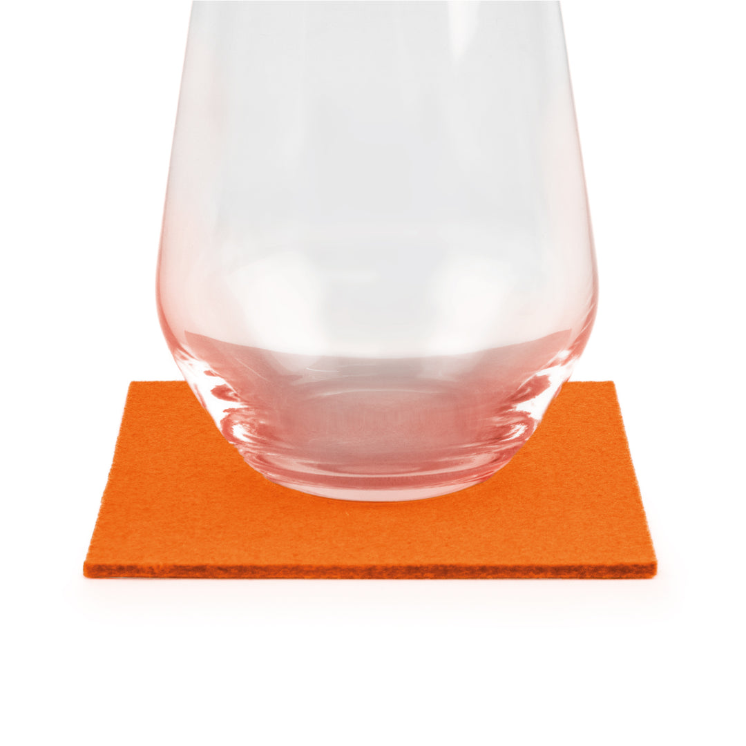 Coasters made of felt design felt (100% wool felt), square, 11 x 11 cm, 3 mm thick, 4 pieces