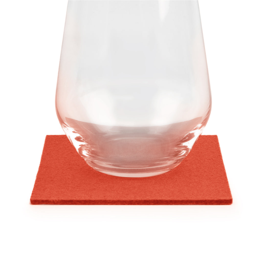 Coasters made of felt design felt (100% wool felt), square, 11 x 11 cm, 3 mm thick, 4 pieces