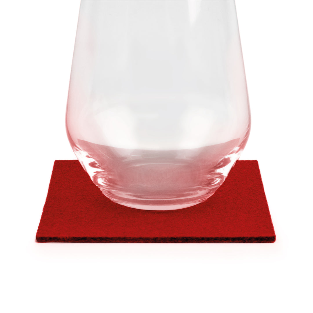 Coasters made of felt design felt (100% wool felt), square, 11 x 11 cm, 3 mm thick, 4 pieces