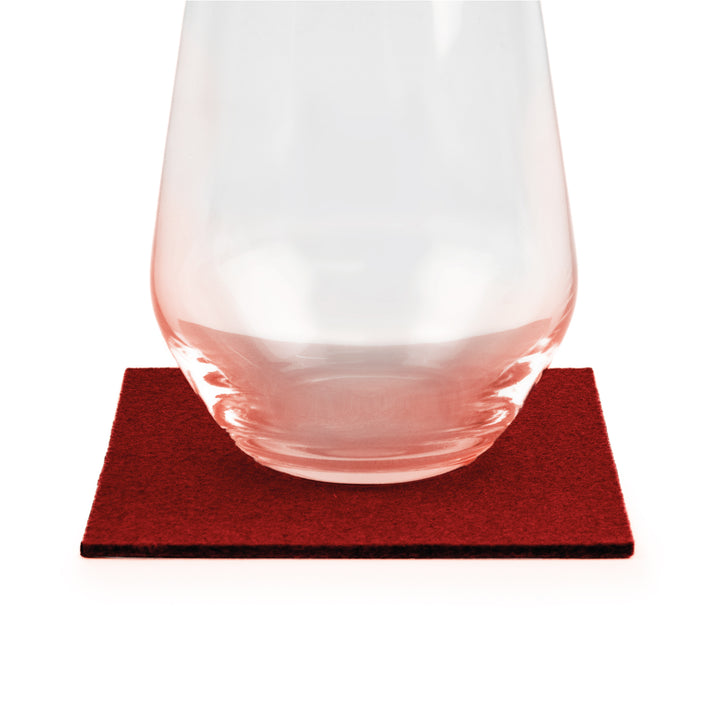 Coasters made of felt design felt (100% wool felt), square, 11 x 11 cm, 3 mm thick, 4 pieces