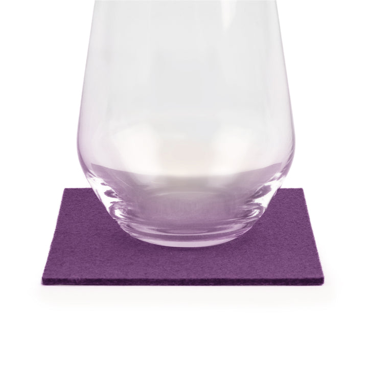 Coasters made of felt design felt (100% wool felt), square, 11 x 11 cm, 3 mm thick, 4 pieces