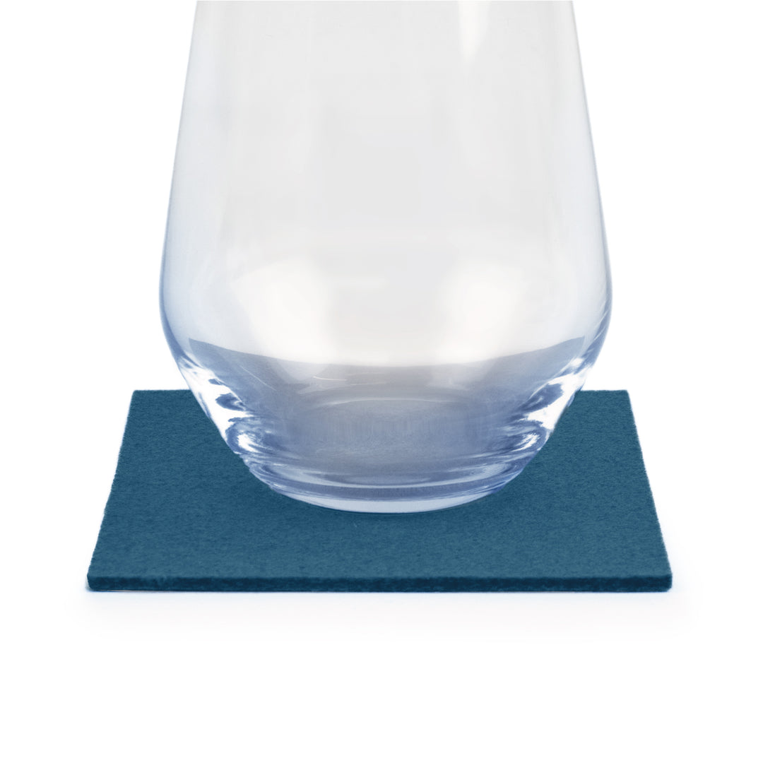 Coasters made of felt design felt (100% wool felt), square, 11 x 11 cm, 3 mm thick, 4 pieces