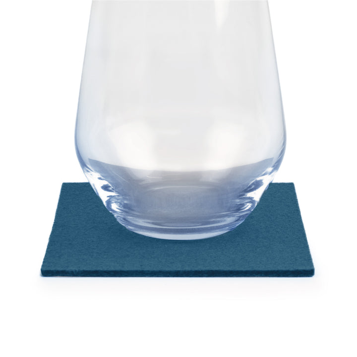 Coasters made of felt design felt (100% wool felt), square, 11 x 11 cm, 3 mm thick, 4 pieces