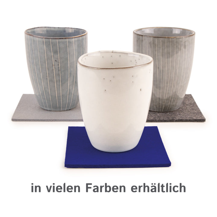 Coasters made of felt design felt (100% wool felt), square, 11 x 11 cm, 3 mm thick, 4 pieces