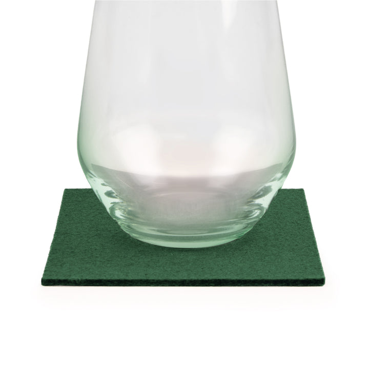 Coasters made of felt design felt (100% wool felt), square, 11 x 11 cm, 3 mm thick, 4 pieces