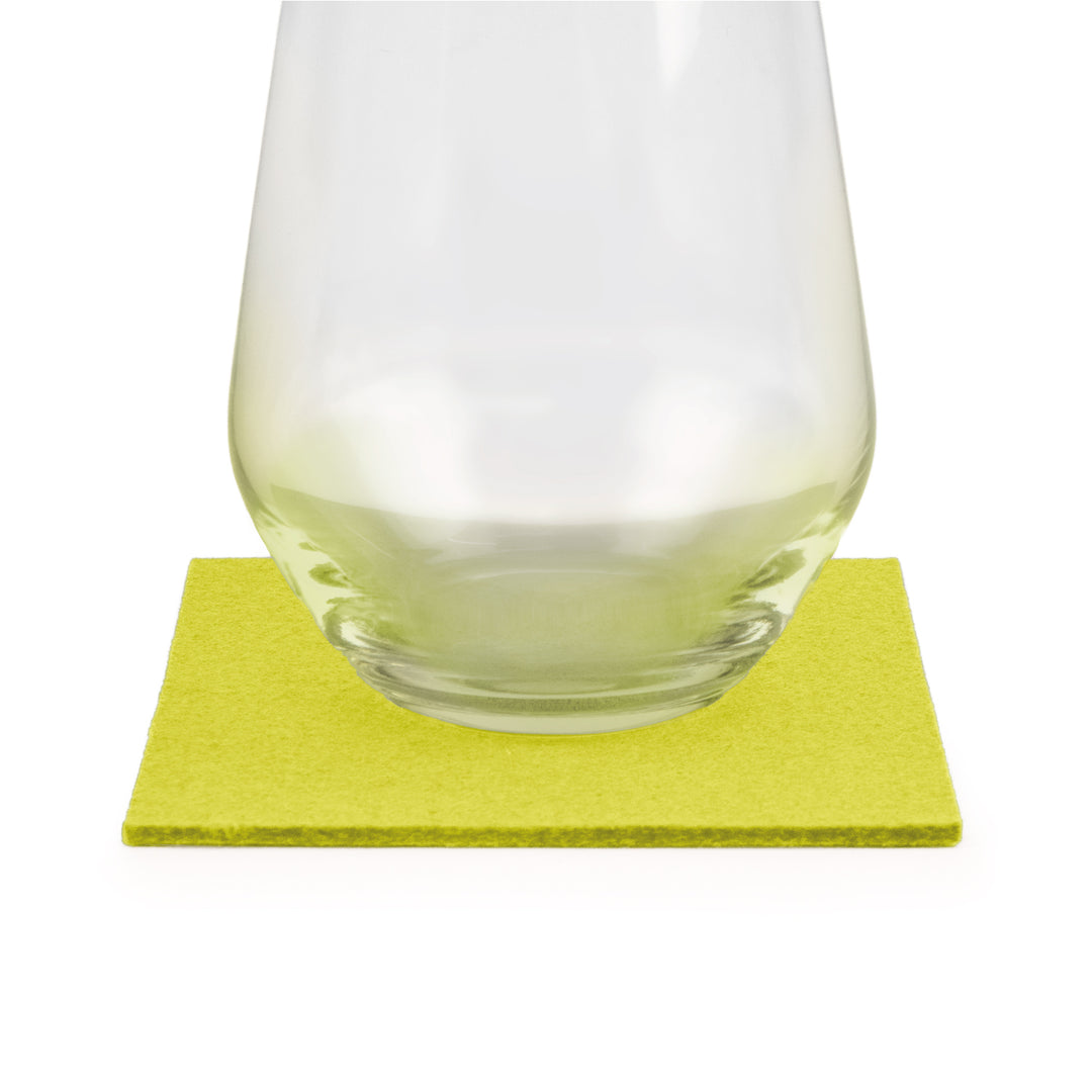 Coasters made of felt design felt (100% wool felt), square, 11 x 11 cm, 3 mm thick, 4 pieces