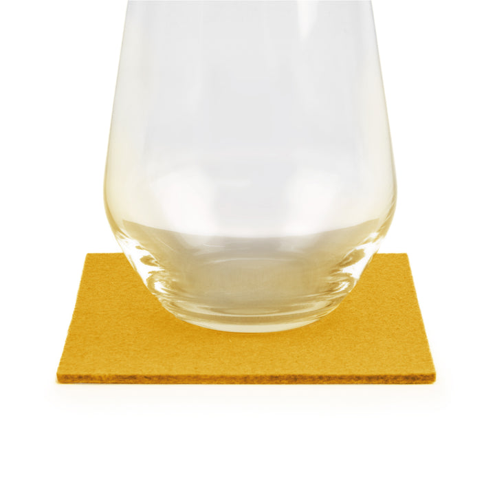 Coasters made of felt design felt (100% wool felt), square, 11 x 11 cm, 3 mm thick, 4 pieces