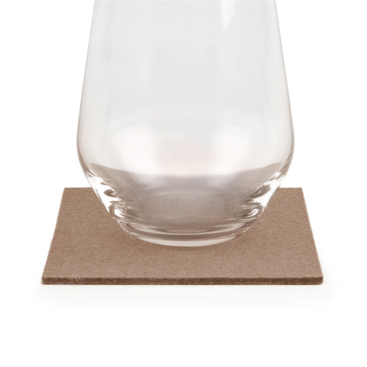 Coasters made of felt design felt (100% wool felt), square, 11 x 11 cm, 3 mm thick, 4 pieces