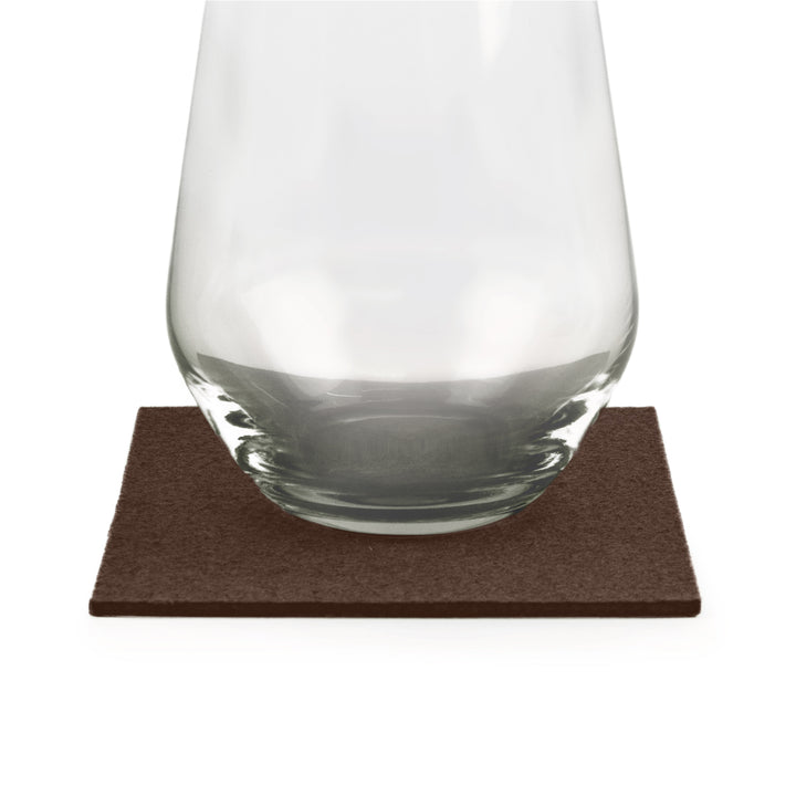 Coasters made of felt design felt (100% wool felt), square, 11 x 11 cm, 3 mm thick, 4 pieces