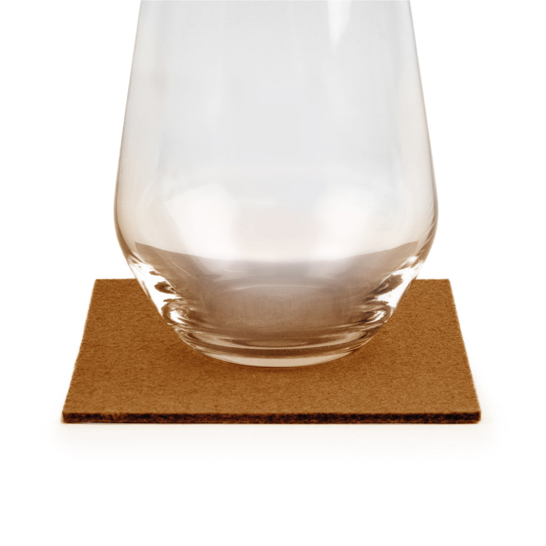 Coasters made of felt design felt (100% wool felt), square, 11 x 11 cm, 3 mm thick, 4 pieces