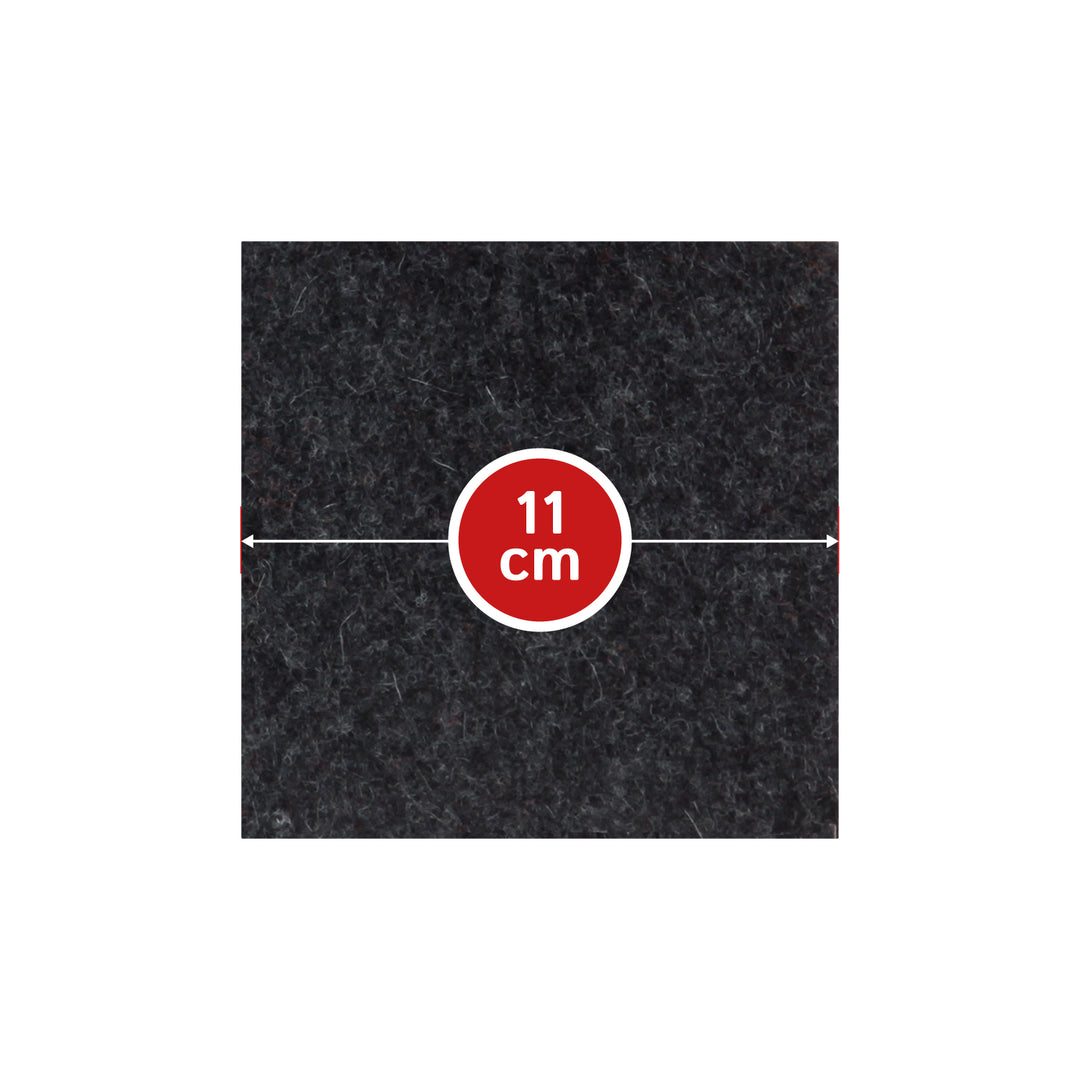 Coasters made of felt design felt (100% wool felt), square, 11 x 11 cm, 3 mm thick, 4 pieces