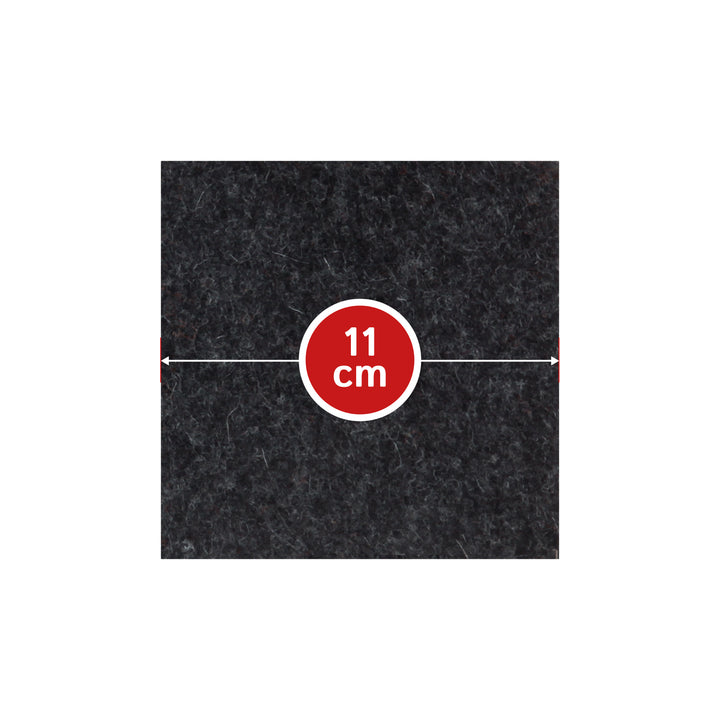 Coasters made of felt design felt (100% wool felt), square, 11 x 11 cm, 3 mm thick, 4 pieces