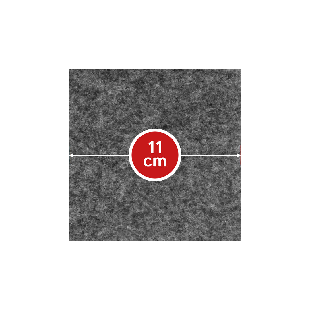 Coasters made of felt design felt (100% wool felt), square, 11 x 11 cm, 3 mm thick, 4 pieces