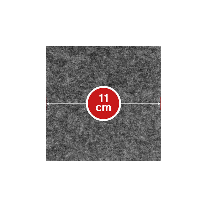 Coasters made of felt design felt (100% wool felt), square, 11 x 11 cm, 3 mm thick, 4 pieces