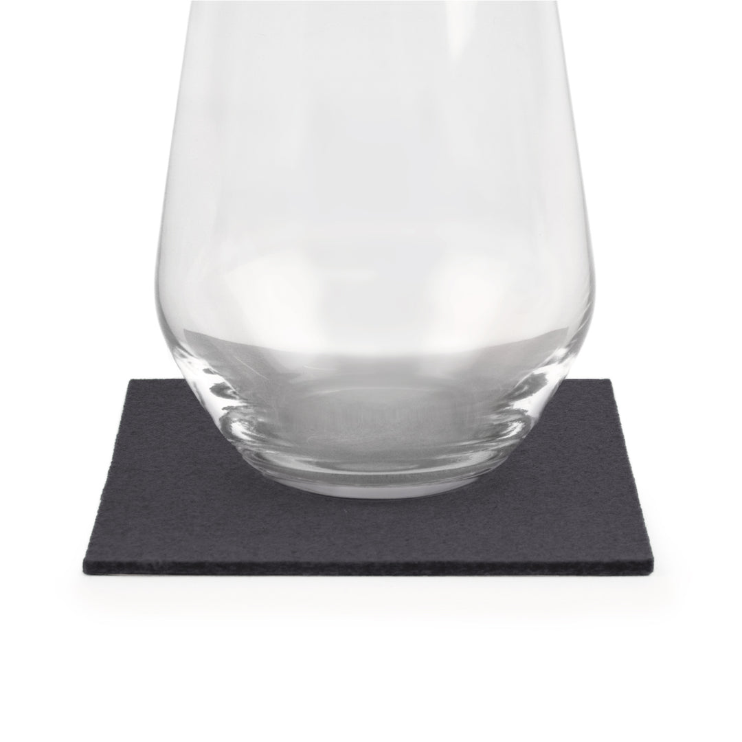 Coasters made of felt design felt (100% wool felt), square, 11 x 11 cm, 3 mm thick, 4 pieces