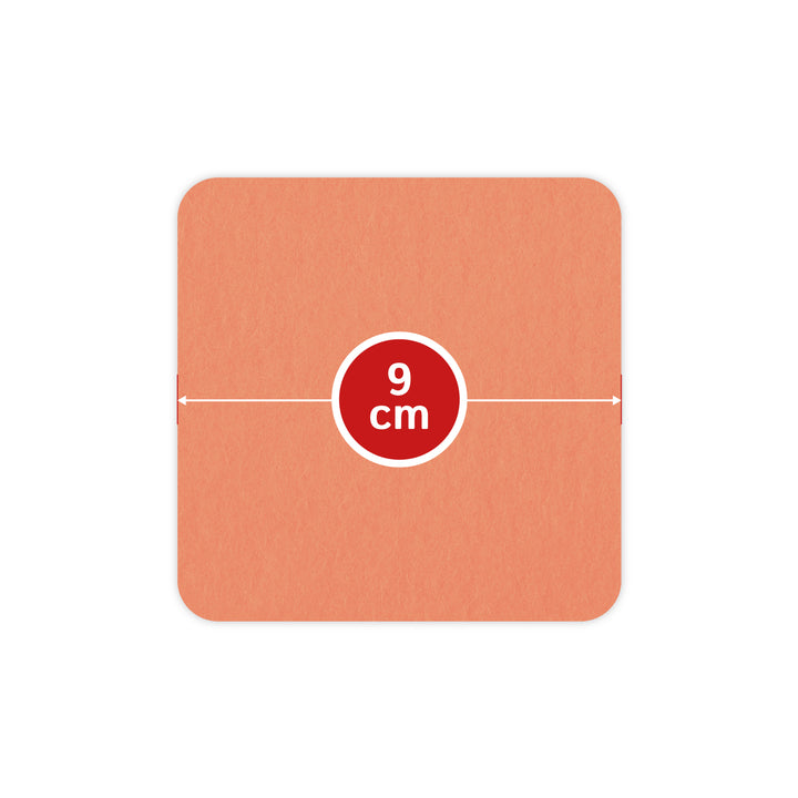 Filz Glasuntersetzer in pastell orange 4 Stück 3mm dick 9x9cm