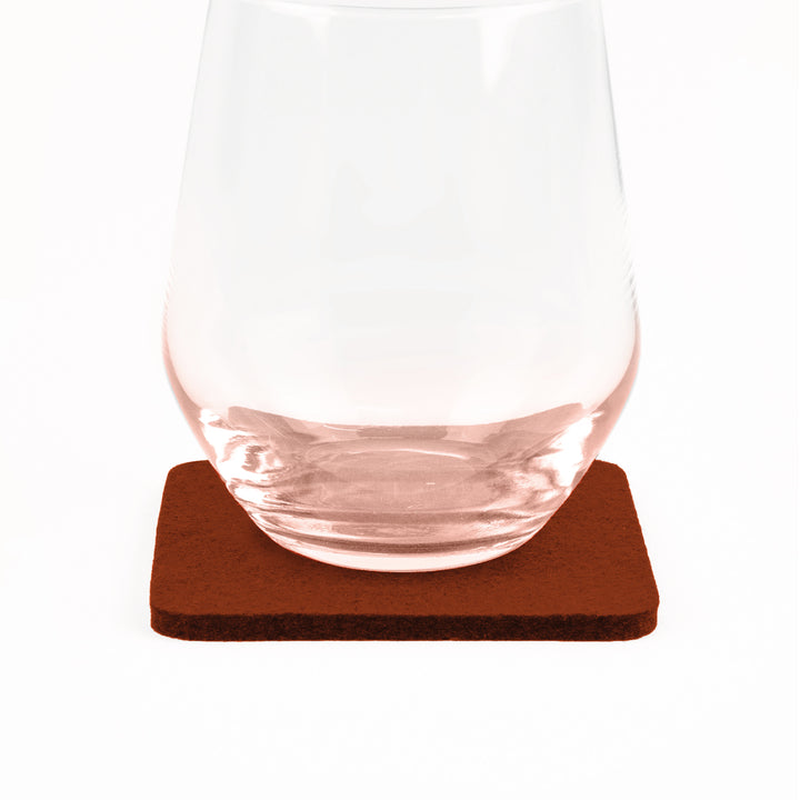 Sous-verres à bière en feutre, coins arrondis, 9 x 9 cm, épaisseur 3 mm, lot de 4