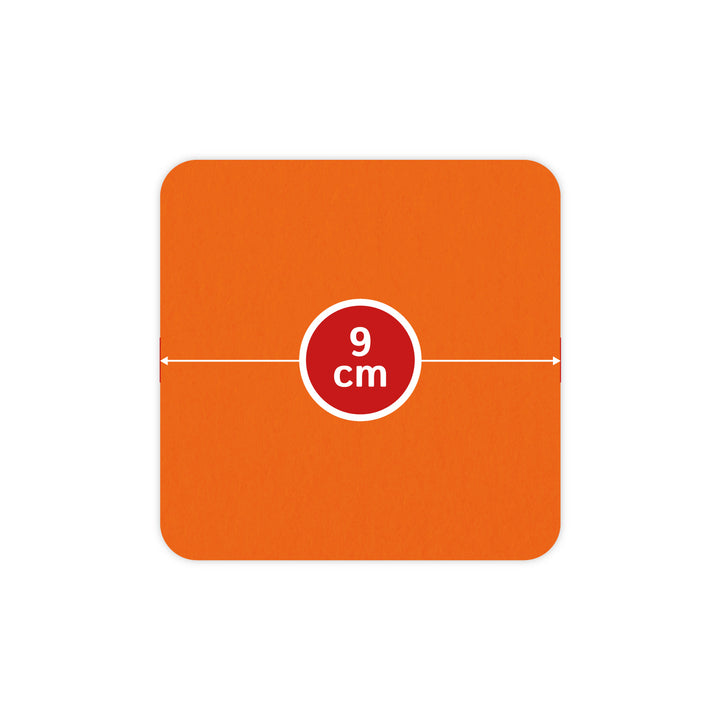 Filz Glasuntersetzer in orange 4 Stück 3mm dick 9x9cm