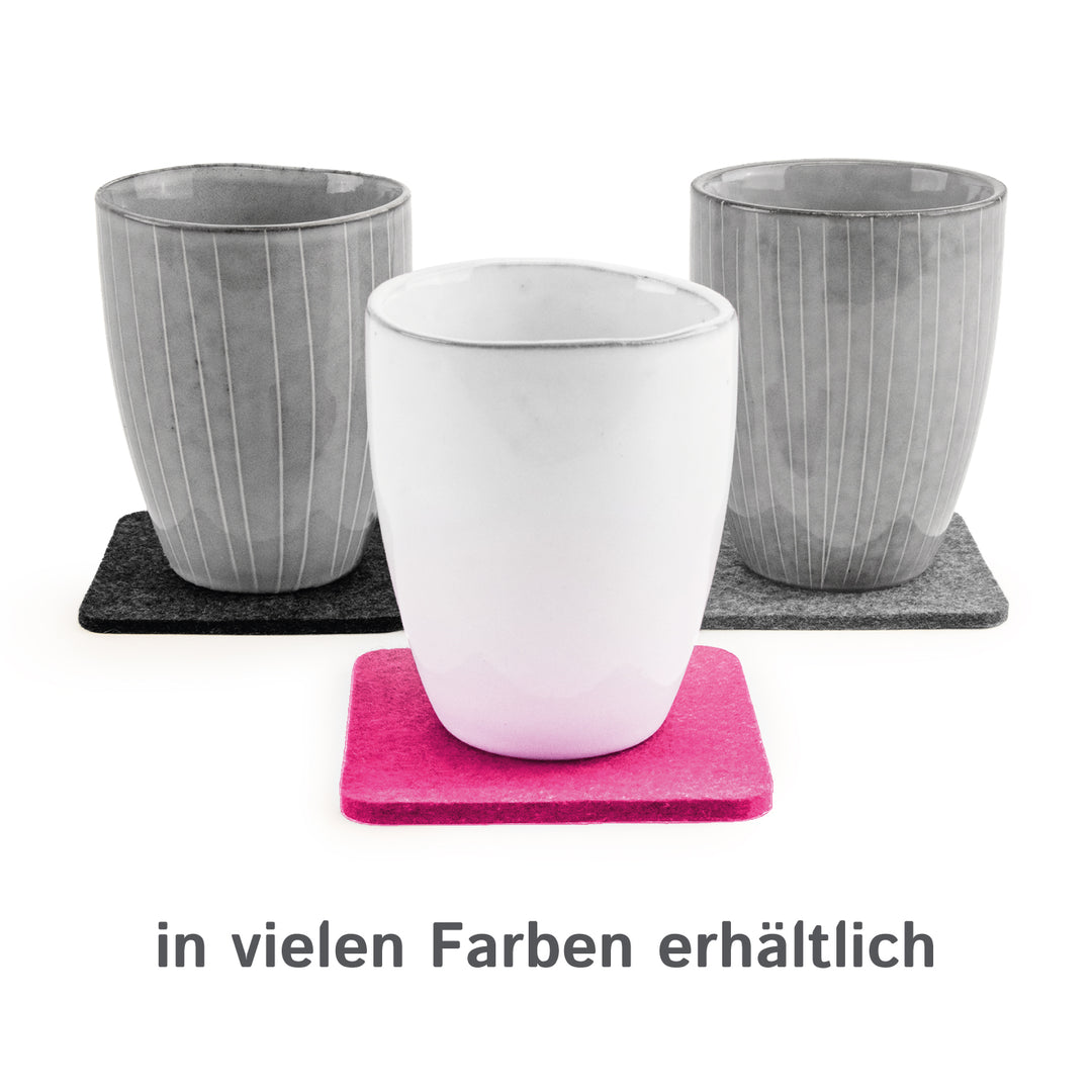 Sous-verres à bière en feutre, coins arrondis, 9 x 9 cm, épaisseur 3 mm, lot de 4