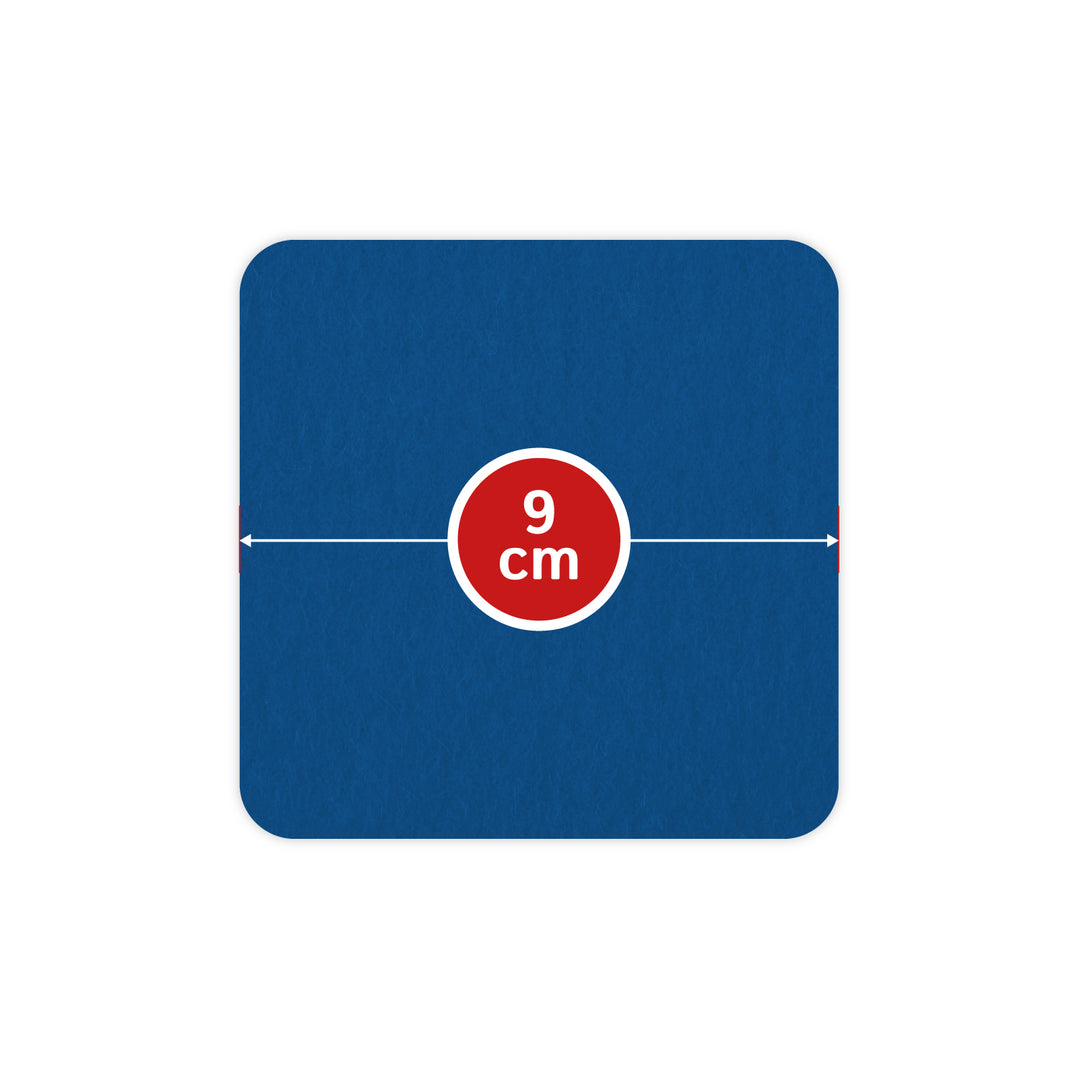 Filz Glasuntersetzer in enzianblau 4 Stück 3mm dick 9x9cm