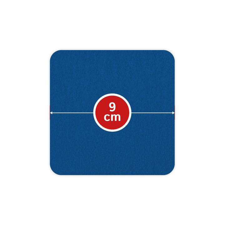 Filz Glasuntersetzer in enzianblau 4 Stück 3mm dick 9x9cm