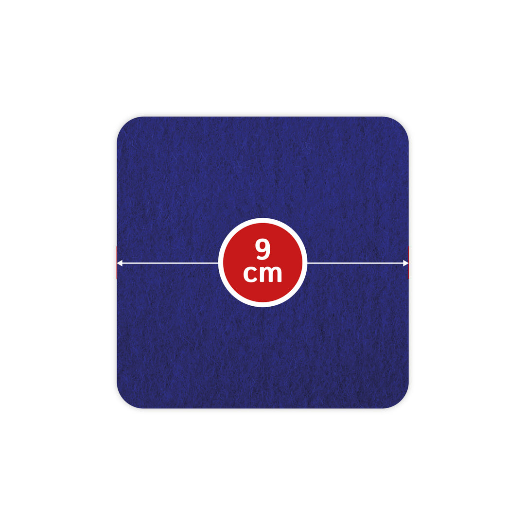 Filz Glasuntersetzer in nachtblau 4 Stück 3mm dick 9x9cm