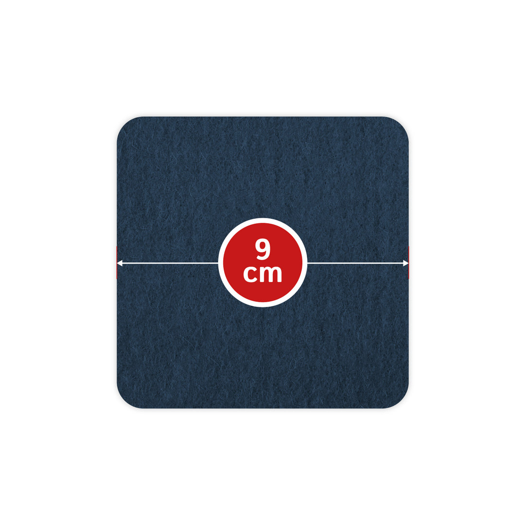 Filz Glasuntersetzer in nachtblau 4 Stück 3mm dick 9x9cm