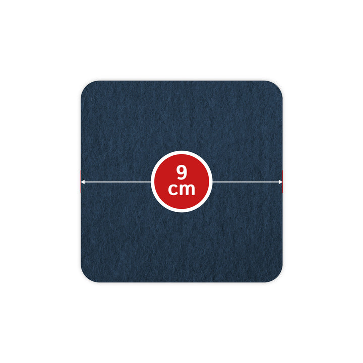 Filz Glasuntersetzer in nachtblau 4 Stück 3mm dick 9x9cm