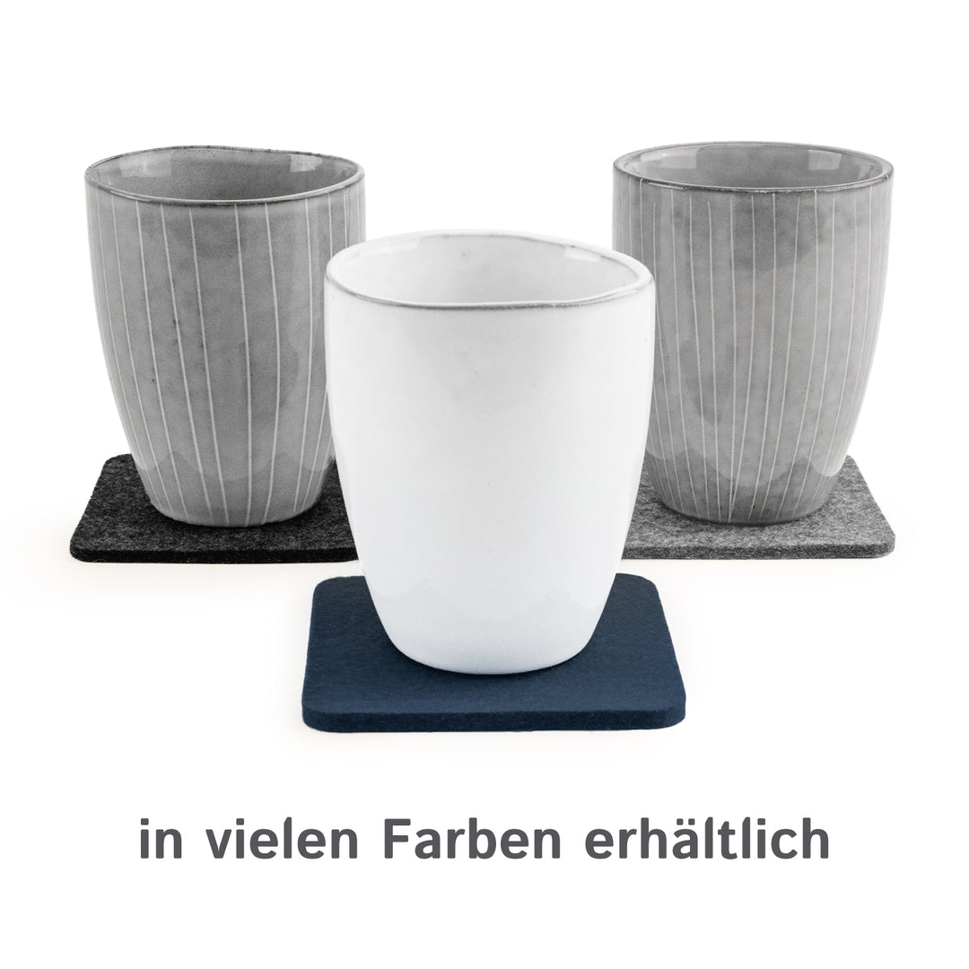 Filz Glasuntersetzer in nachtblau 4 Stück 3mm dick 9x9cm