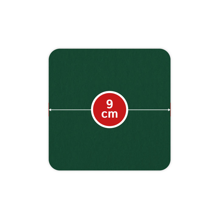 Filz Glasuntersetzer in dunkelgrün 4 Stück 3mm dick 9x9cm