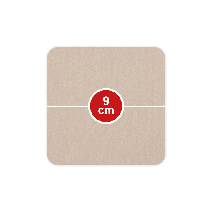 Filz Glasuntersetzer in sand 4 Stück 3mm dick 9x9cm
