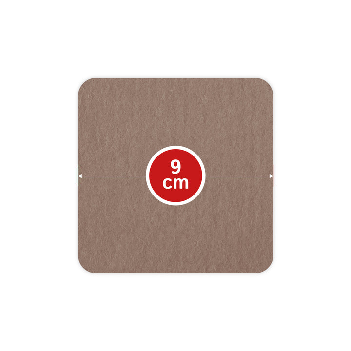 Filz Glasuntersetzer in cappuccino 4 Stück 3mm dick 9x9cm