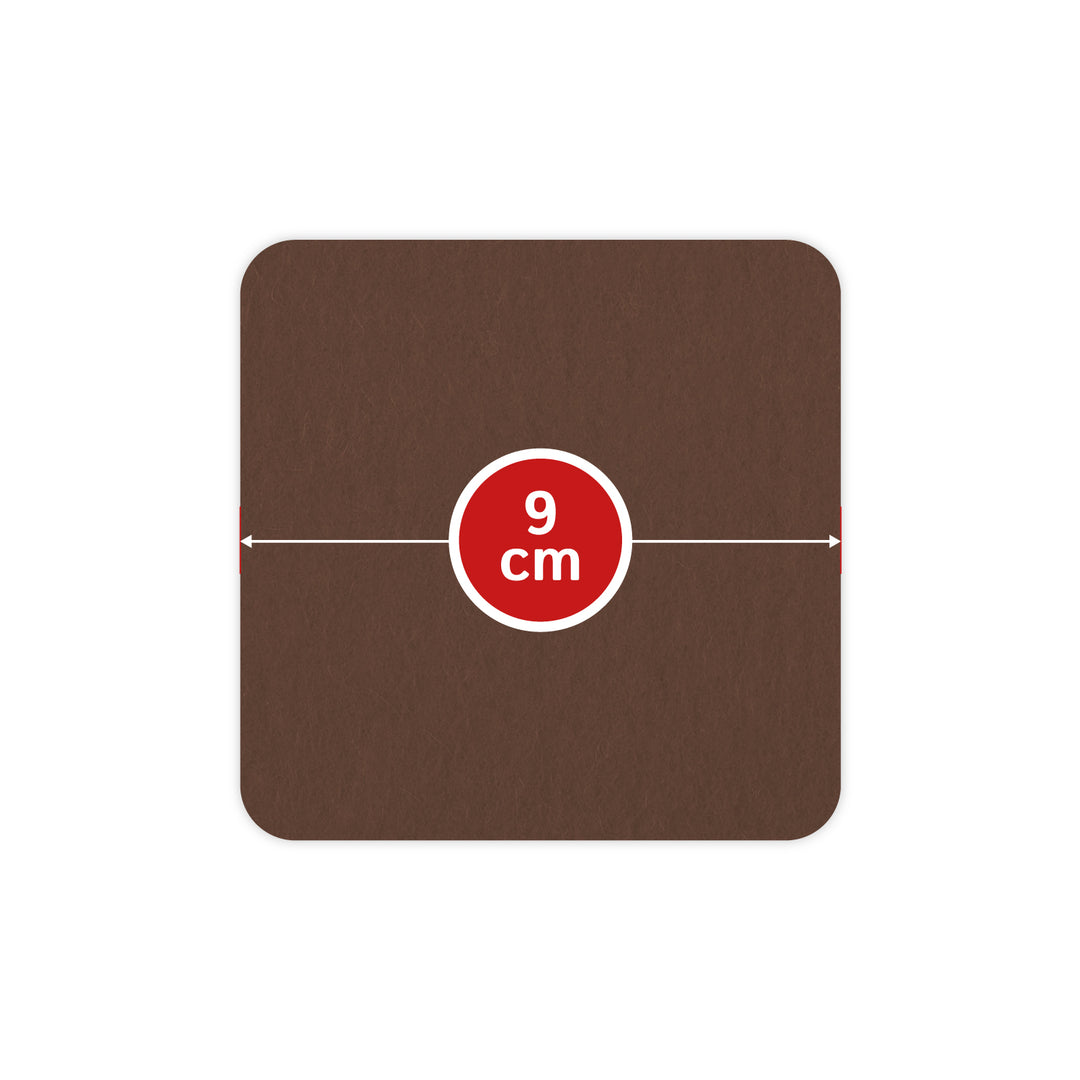 Filz Glasuntersetzer in kaffee 4 Stück 3mm dick 9x9cm