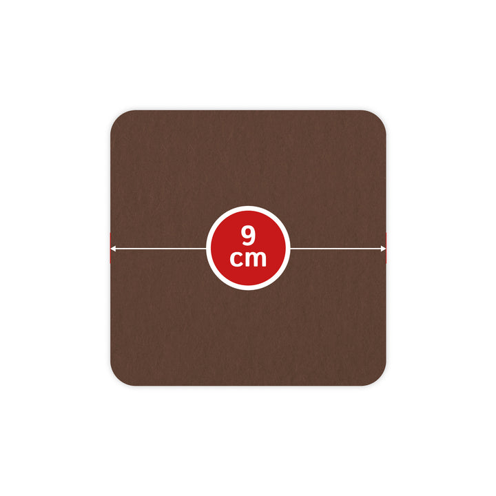 Filz Glasuntersetzer in kaffee 4 Stück 3mm dick 9x9cm