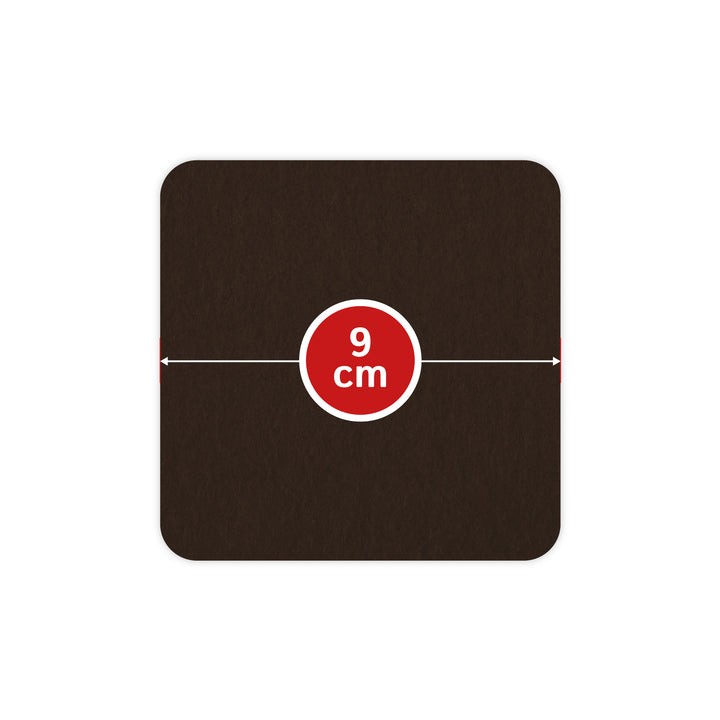 Filz Glasuntersetzer in schoko 4 Stück 3mm dick 9x9cm