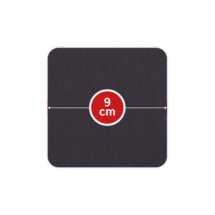 Filz Glasuntersetzer in grau 4 Stück 3mm dick 9x9cm