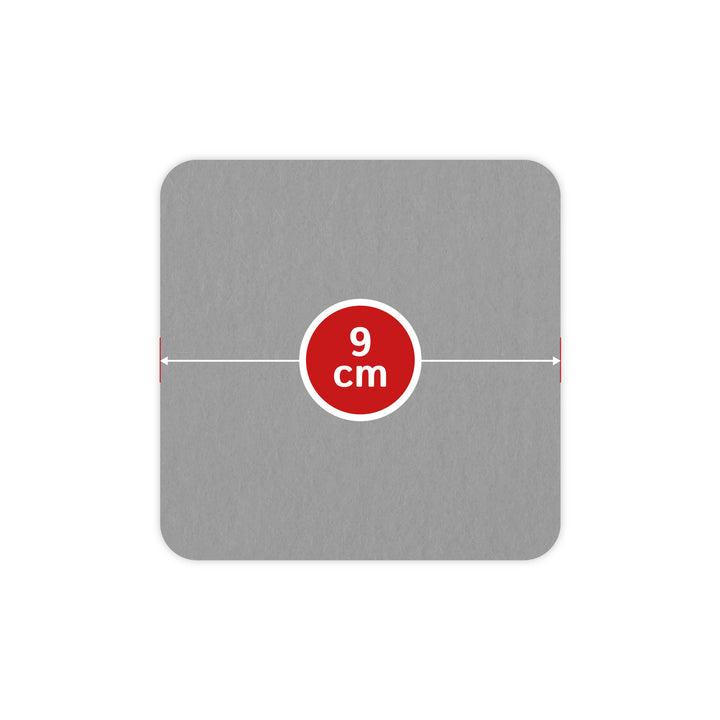 Filz Glasuntersetzer in steingrau 4 Stück 3mm dick 9x9cm