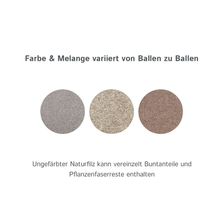 Wollfilz Meterware 3mm dick, 1,70m breit (weich 0,20 kg/cdm), dicker Filz auf Rolle