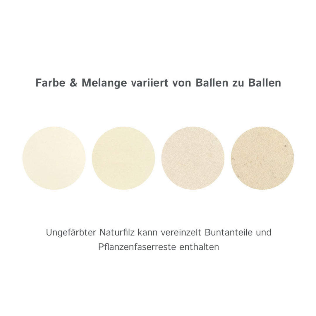 Wollfilz Meterware 3mm dick, 1,70m breit (weich 0,20 kg/cdm), dicker Filz auf Rolle