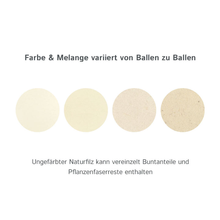 Wollfilz Meterware 3mm dick, 1,70m breit (weich 0,20 kg/cdm), dicker Filz auf Rolle