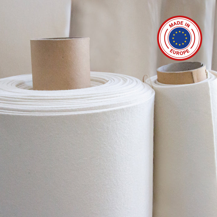 Wollfilz Meterware 3mm dick, 1,70m breit (weich 0,20 kg/cdm), dicker Filz auf Rolle