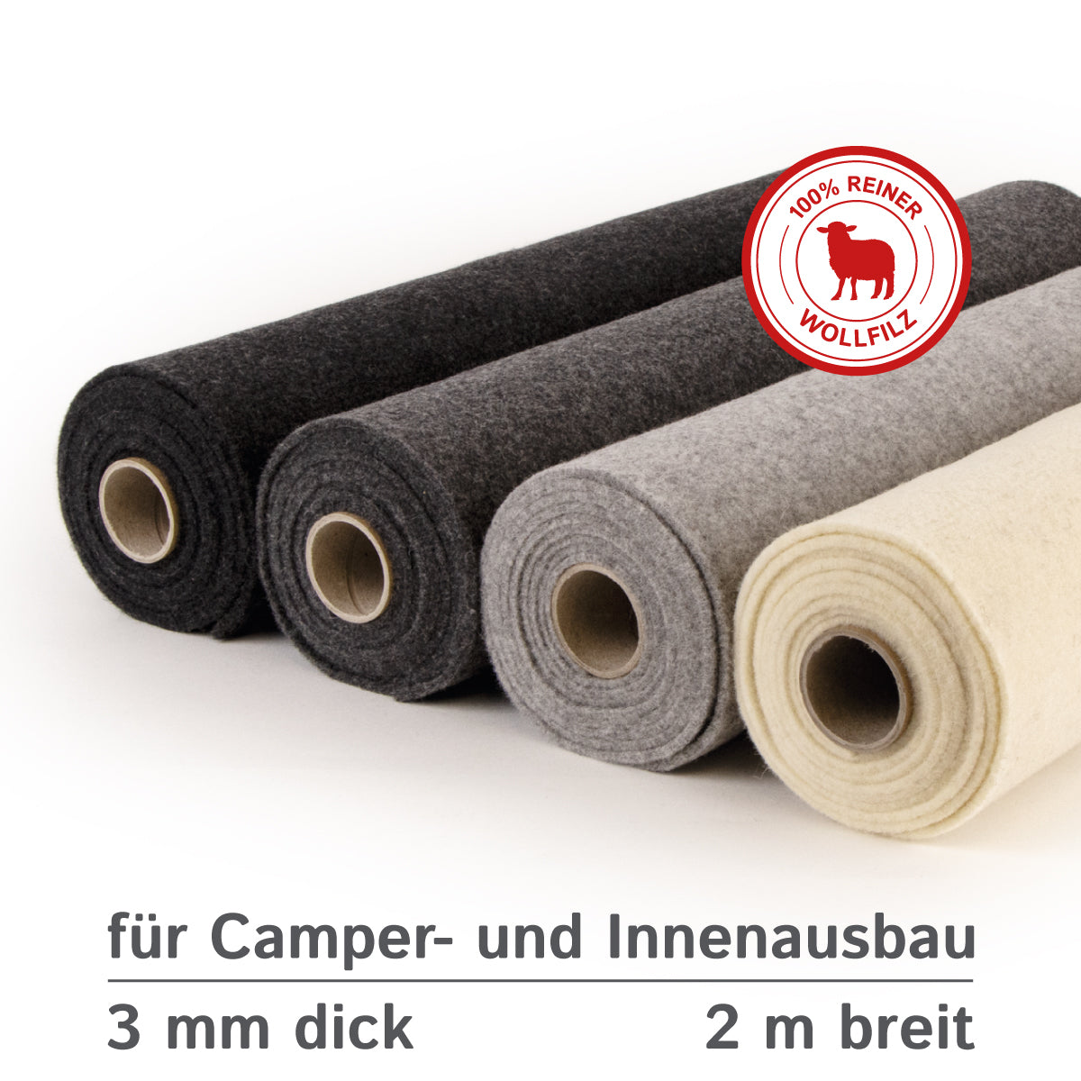 Wollfilz Camper Filz ohne Kleber