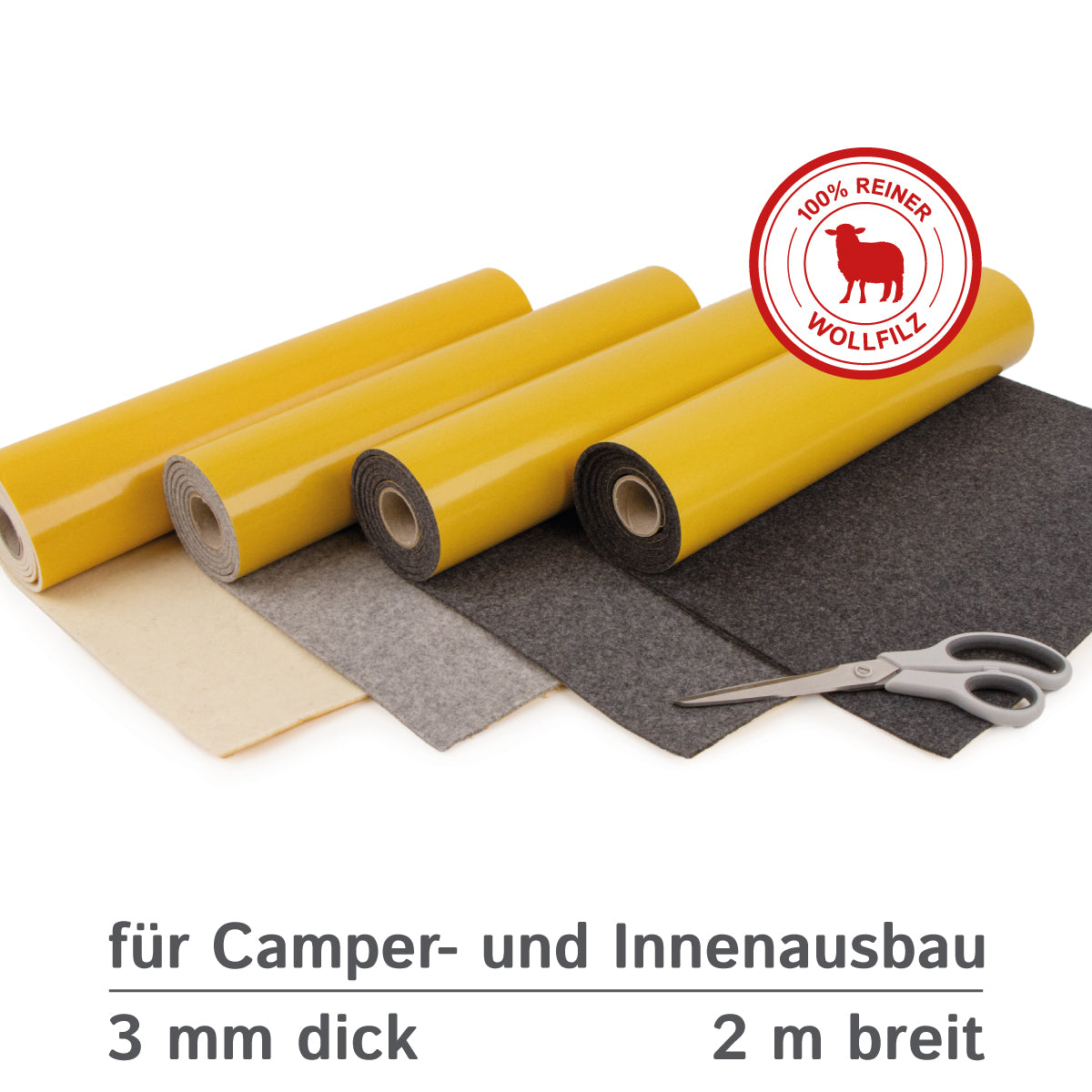 Wollfilz Camper Filz selbstklebend