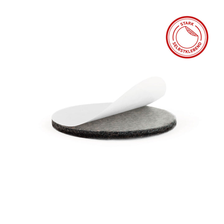 Felt gliders self-adhesive round 50mm, 5mm thick - 12 pieces