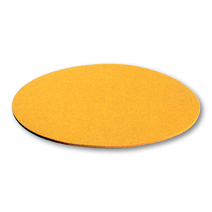 Untersetzer aus Designfilz von filzbrand, rund, 25 cm Ø, 3 mm dick, 1 Stück, gelb